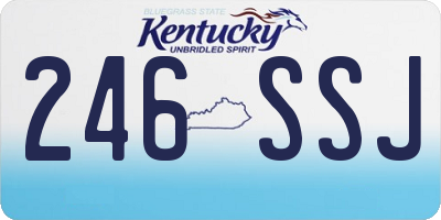 KY license plate 246SSJ