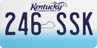 KY license plate 246SSK