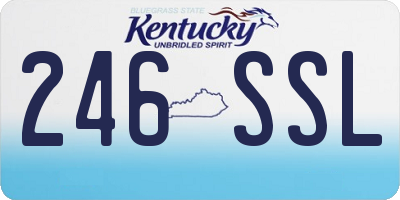 KY license plate 246SSL