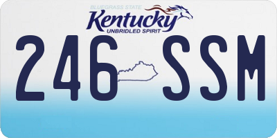 KY license plate 246SSM