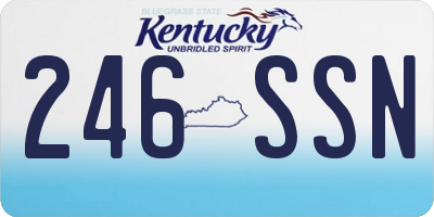 KY license plate 246SSN