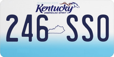 KY license plate 246SSO