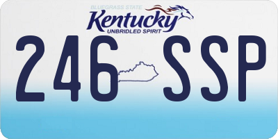 KY license plate 246SSP