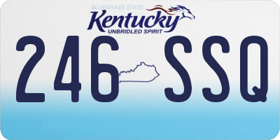 KY license plate 246SSQ