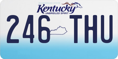 KY license plate 246THU