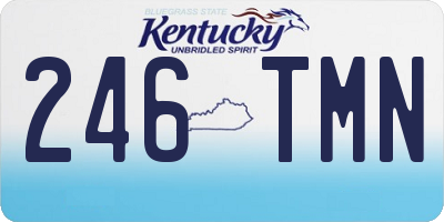 KY license plate 246TMN