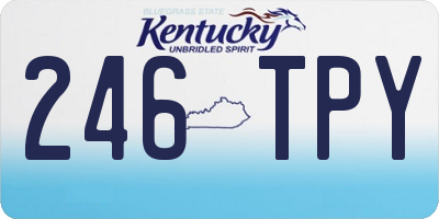 KY license plate 246TPY
