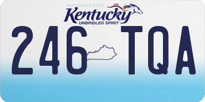 KY license plate 246TQA