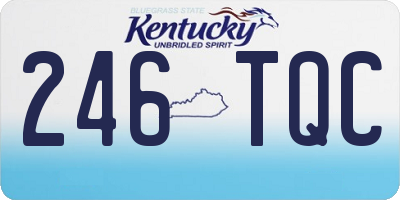 KY license plate 246TQC