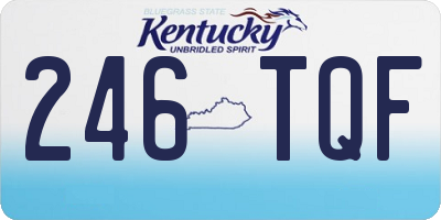KY license plate 246TQF