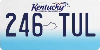 KY license plate 246TUL