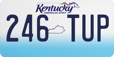 KY license plate 246TUP