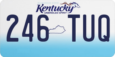 KY license plate 246TUQ