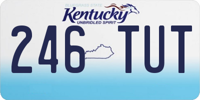KY license plate 246TUT