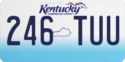 KY license plate 246TUU