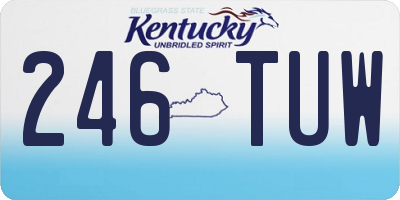 KY license plate 246TUW
