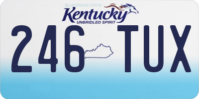 KY license plate 246TUX