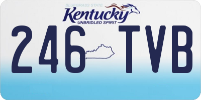 KY license plate 246TVB