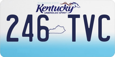 KY license plate 246TVC