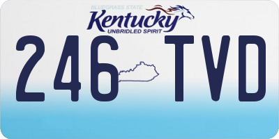 KY license plate 246TVD