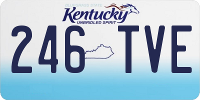 KY license plate 246TVE