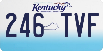 KY license plate 246TVF