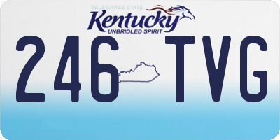 KY license plate 246TVG
