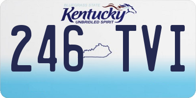 KY license plate 246TVI