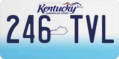 KY license plate 246TVL