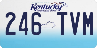 KY license plate 246TVM
