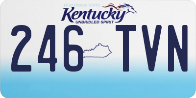KY license plate 246TVN