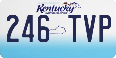 KY license plate 246TVP