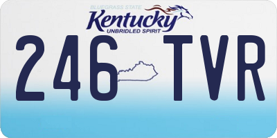 KY license plate 246TVR