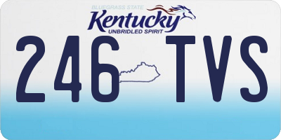 KY license plate 246TVS