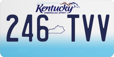 KY license plate 246TVV