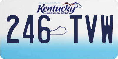 KY license plate 246TVW