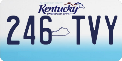KY license plate 246TVY