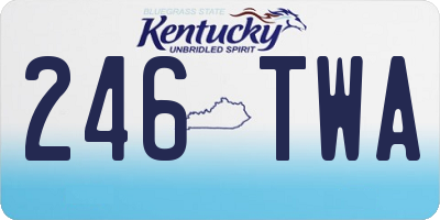 KY license plate 246TWA