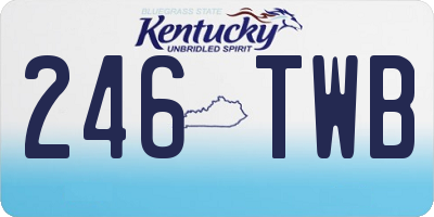 KY license plate 246TWB