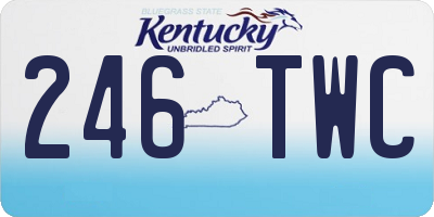 KY license plate 246TWC