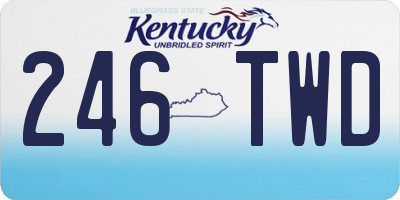 KY license plate 246TWD