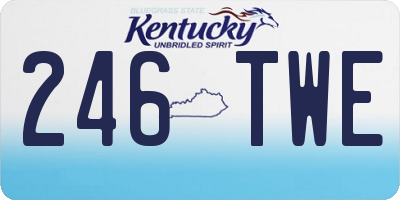 KY license plate 246TWE
