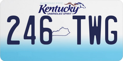 KY license plate 246TWG