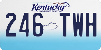 KY license plate 246TWH