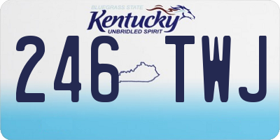 KY license plate 246TWJ
