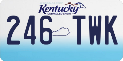 KY license plate 246TWK