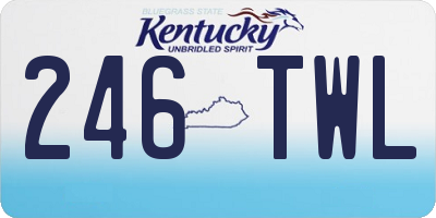 KY license plate 246TWL