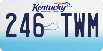 KY license plate 246TWM