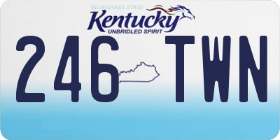 KY license plate 246TWN