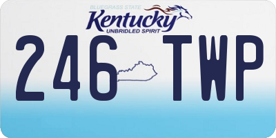 KY license plate 246TWP